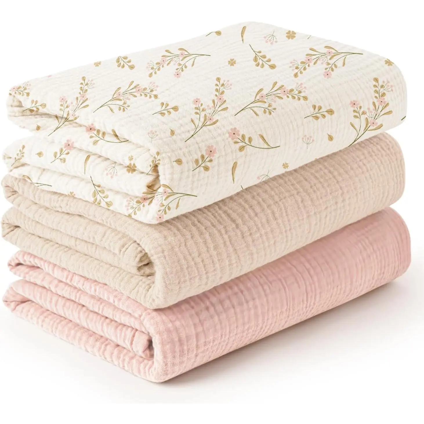 3 Pack Muslin Swaddle Blankets for Unisex,  Receiving Blanket, Large  x  inches, Soft Breathable Muslin  Swaddles for  &