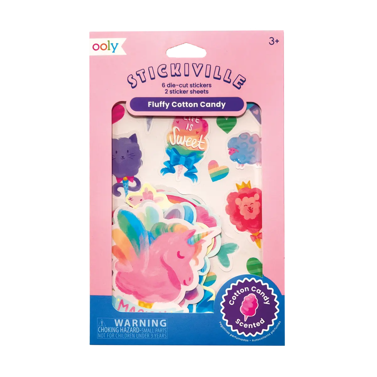 Stickiville Fluffy Cotton Candy Scented Stickers