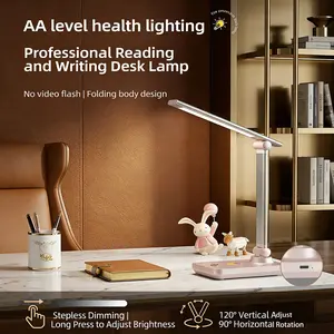 Modern Touch Control Bedside Lamp with 3-Level Dimmable Brightness and Built-in USB Port. Easily adjust the light for reading, relaxing, or sleeping. A perfect combination of stylish design, cozy atmosphere, convenience and practicality.