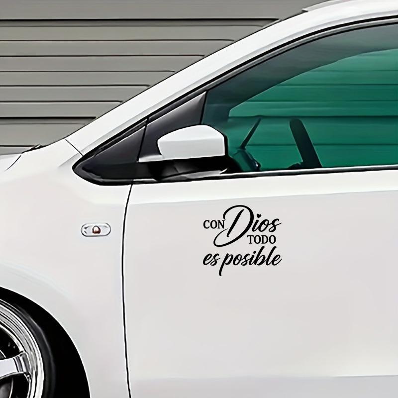 Con Dios Todo Es Posible Spanish Inspirational Faith Decal Cute Durable Vinyl Sticker | Perfect for Cars Windows Bumpers Trucks Motorcycles, Water Bottles, Laptops & Smooth Surfaces | Religious Motivational Decor, Multiple Colors Available, Long-Lasting