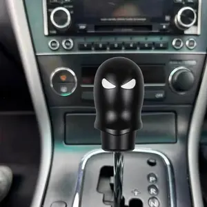 Black Ghost Decorative Gear Knob Cover - Spiral Installation for 8/10/12mm Shift Rods, Car Interior Trim, Auto Accessory