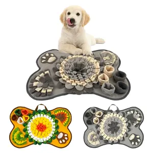 Pet Snuffle Mat Puzzle Feeder Slow Feeder Pad for Dogs Cats Rabbits, Stress Relief Food Search Game Blanket, Non-Slip Bottom Design
