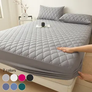 Waterproof Mattress Protector Set, Quilted Mattress Cover, Soft Breathable Anti-Dirty, Noiseless Washable, Suitable for King Size Beds, Bedroom Apartment Hotel