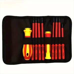 10 Piece Insulated Screwdriver Set, Durable Chrome Vanadium Steel, Non-Slip Handle, Rust Resistant, Ideal for Home Repair, Electrical Work
