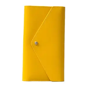 Recycled Leather Travel Envelope (Yellow Gold)