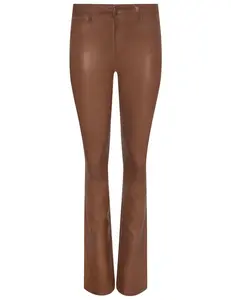 L'AGENCE Selma High Rise Baby Boot-Cut Coated Jeans In Cognac Coated-SALE