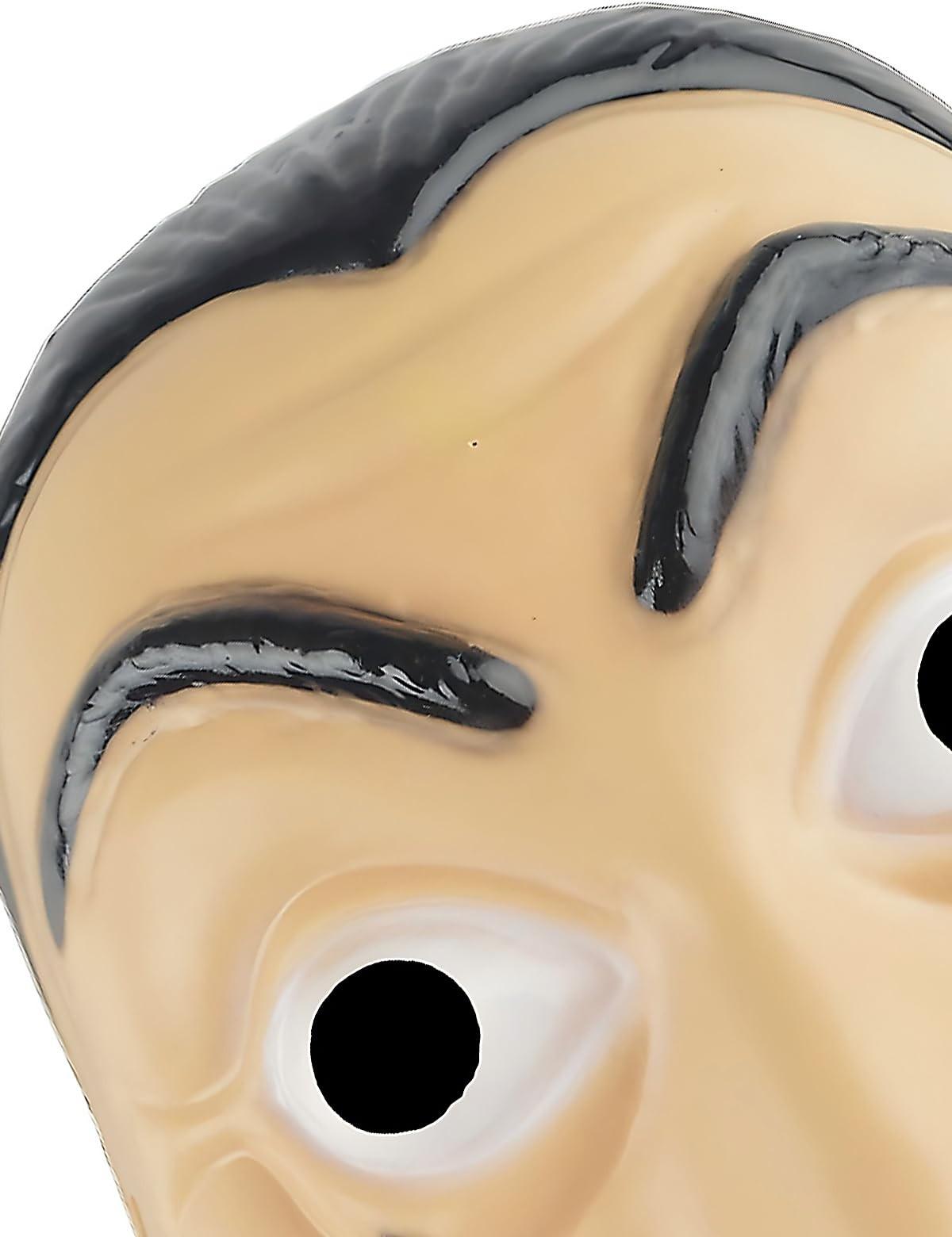 Classic Halloween Mask, Iconic Curly Mustache & Thick Eyebrows Festival Costume, Salvador Dali Money Robbery Cosplay Realistic Movie Prop Face Mask for Adults Adjustable Waist Tightener Clip Handmade Resin Craft Events black ovo face mask confetti eggs