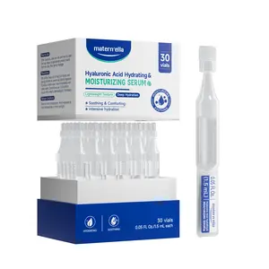 Matern'ella 4D Hyaluronic Acid Facial Serum Ampoules (1.5mL x 30) - Panthenol-Infused Emergency Hydration: Fast-Absorbing, Travel-Friendly