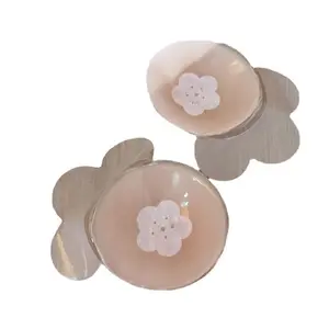 Rabbit Ear Lift Silicone Waterproof Invisible Bra Push Up Floral Strapless Nipple Covers