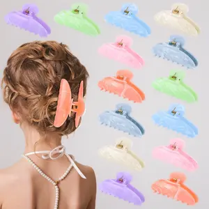 14-Pack Large Acrylic Hair Claw Clips: Non-Slip Grip for Thick or Thin Hair, Cute Bulk Hair Clips for Women & Girls, Home & Out