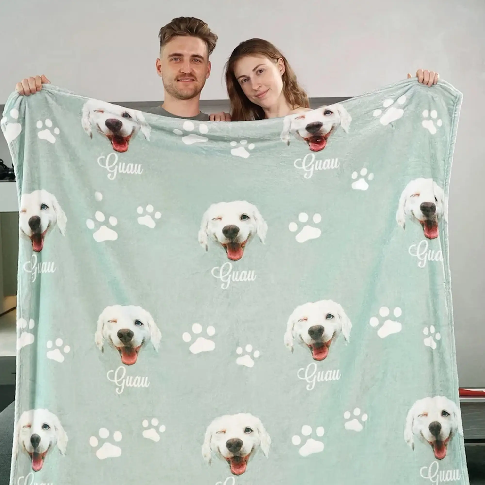 Personalized Dog Blanket with Name, Custom Photo Blanket for Dog, Pet Lover Gift 2024