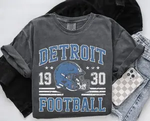 Comfort Colors Detroit Football Vintage Shirt For Man Woman , Football Game Day Shirt, Vintage Lion Apparel