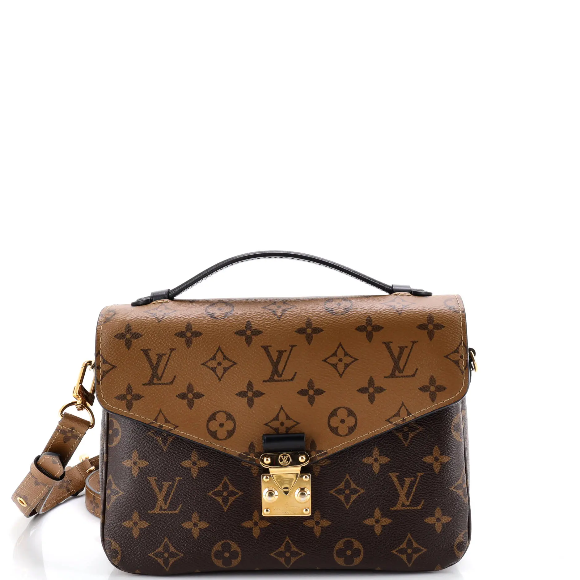 Pre-owned Louis Vuitton material Messenger Bags Pochette Metis Reverse Monogram Canvas by Rebag