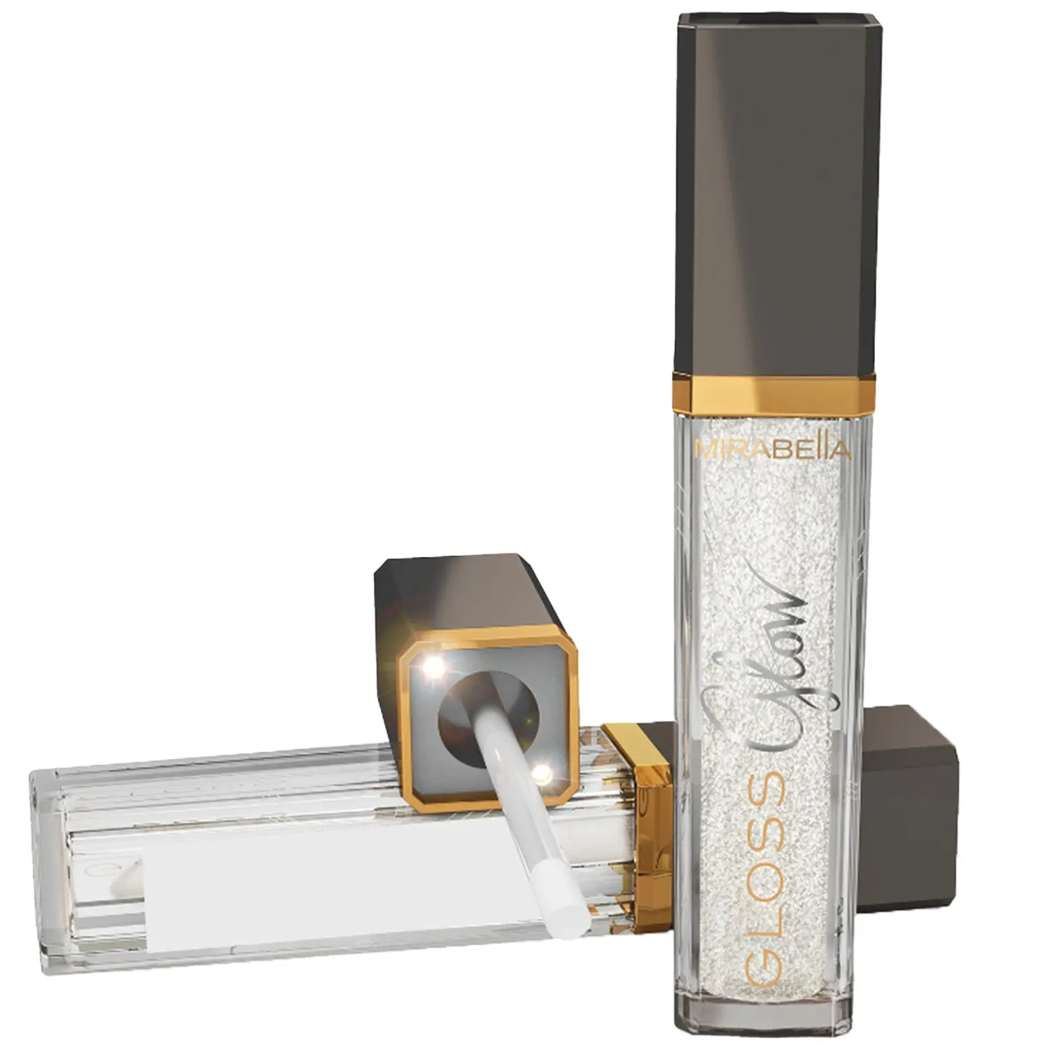 Mirabella Glow Light Up Lip Gloss - Shimmering Lip Gloss with Aloe for Makeup Application
