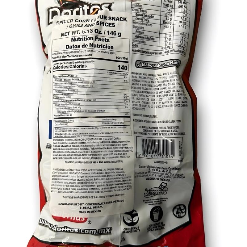 Sabritas Doritos Nacho 146g Box with 3 bags papas snack Mexican Chips