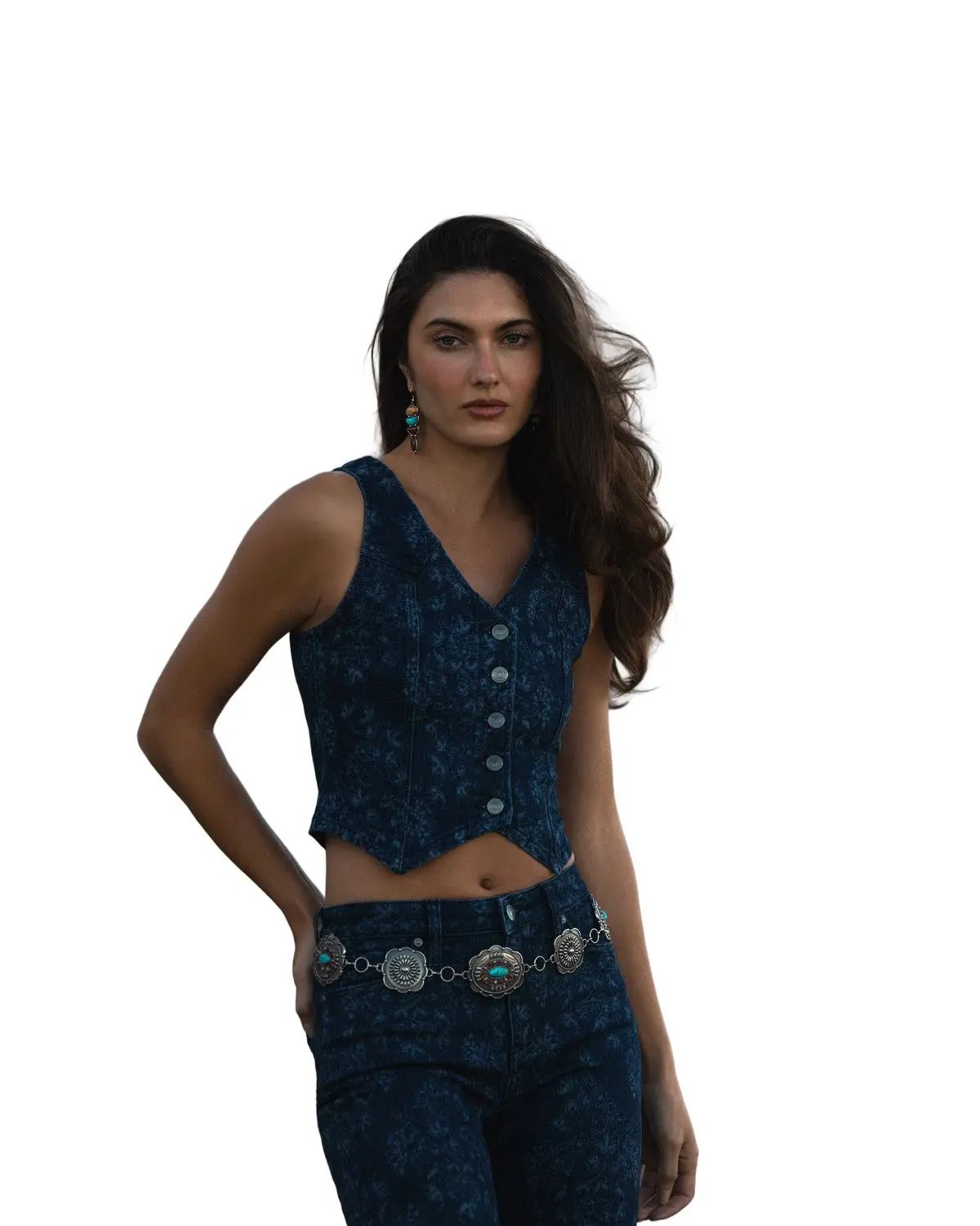 Shyanne Women's Women'S Lucy Floral Print Vest - Swsp26v7-Dkw