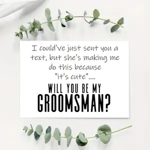 Funny Best Man Proposal Card for Weddings, Unique 'will You Marry Me' Card Thoughtful Gift Idea, Perfect for Graduation and Mother's Day Celebrations