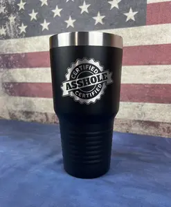 Certified A Hole 30oz Tumbler - Unique Laser Etched Silver Design on Vacuum Flask Drinkware