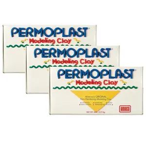 212 MAIN American Art Clay Permoplast Non-Hardening Green Clay, Early Learning Tool for Young Children, 3-Pack