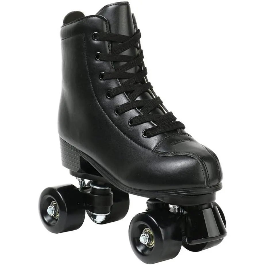 Gets Womens Roller Skates Light Up Wheels, Artificial Leather Adjustable Double Row 4 Wheels Roller Skates Shiny Skates for Teens,Adult