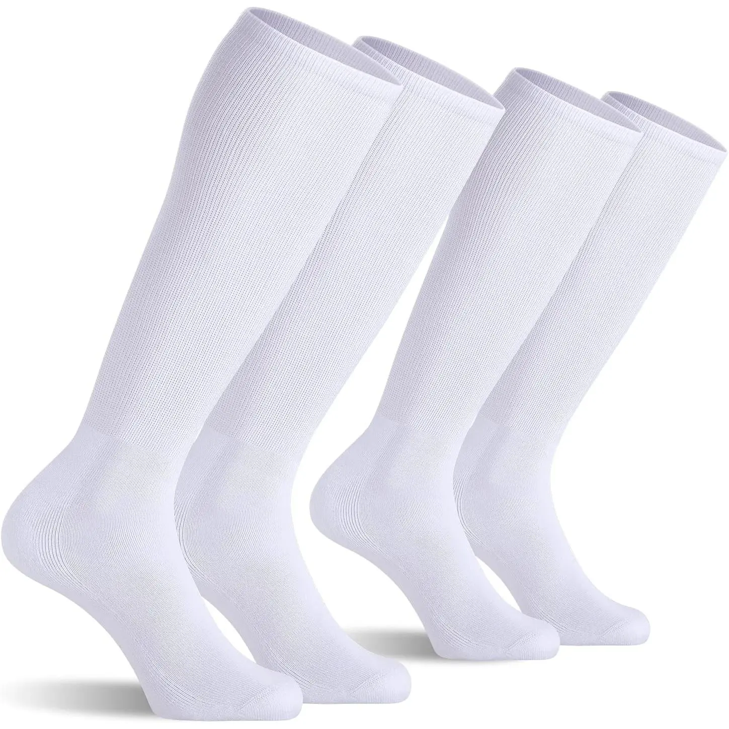 Menswear Thick Yarn Athletic Tube Socks, 2/3 Pack for Youth & Adult, Suitable for Baseball, Soccer, Softball, Solid Colors, Secure Fit, Over Calf, Top, Multi-Size, Ergonomic Cushion