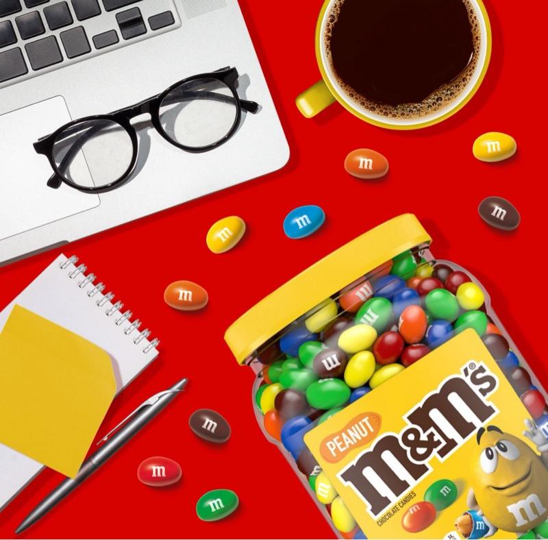 M&M’S Peanut Milk Chocolate Candy, 62 oz.