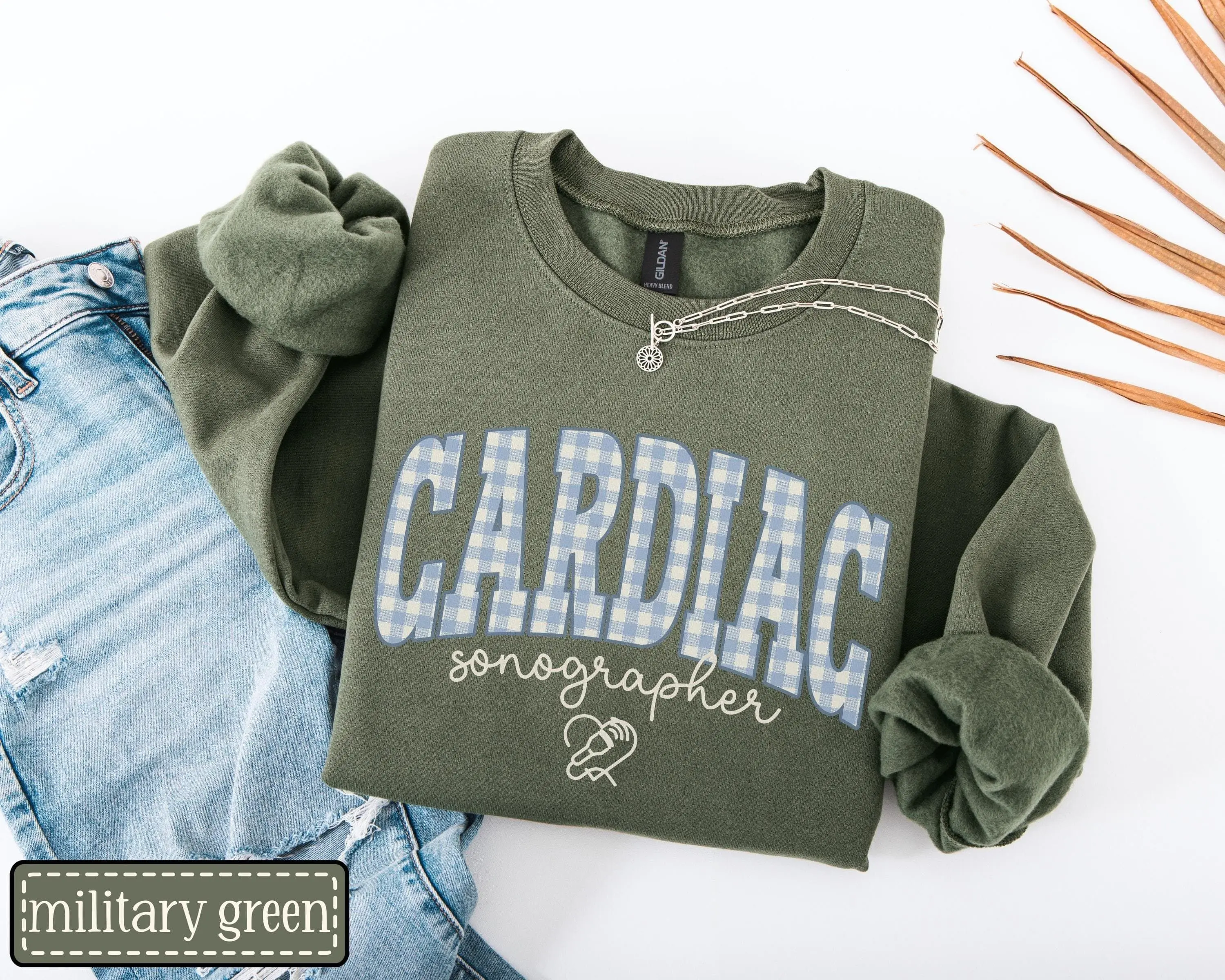 Cardiac Sonographer Graphic T-Shirt or Sweatshirt for Women - Casual Cotton Pullover Style, Breathable Everyday Work Wear Gift for Echo Techs, Fleece, Fit, Oversized, Soft, Crew Neck