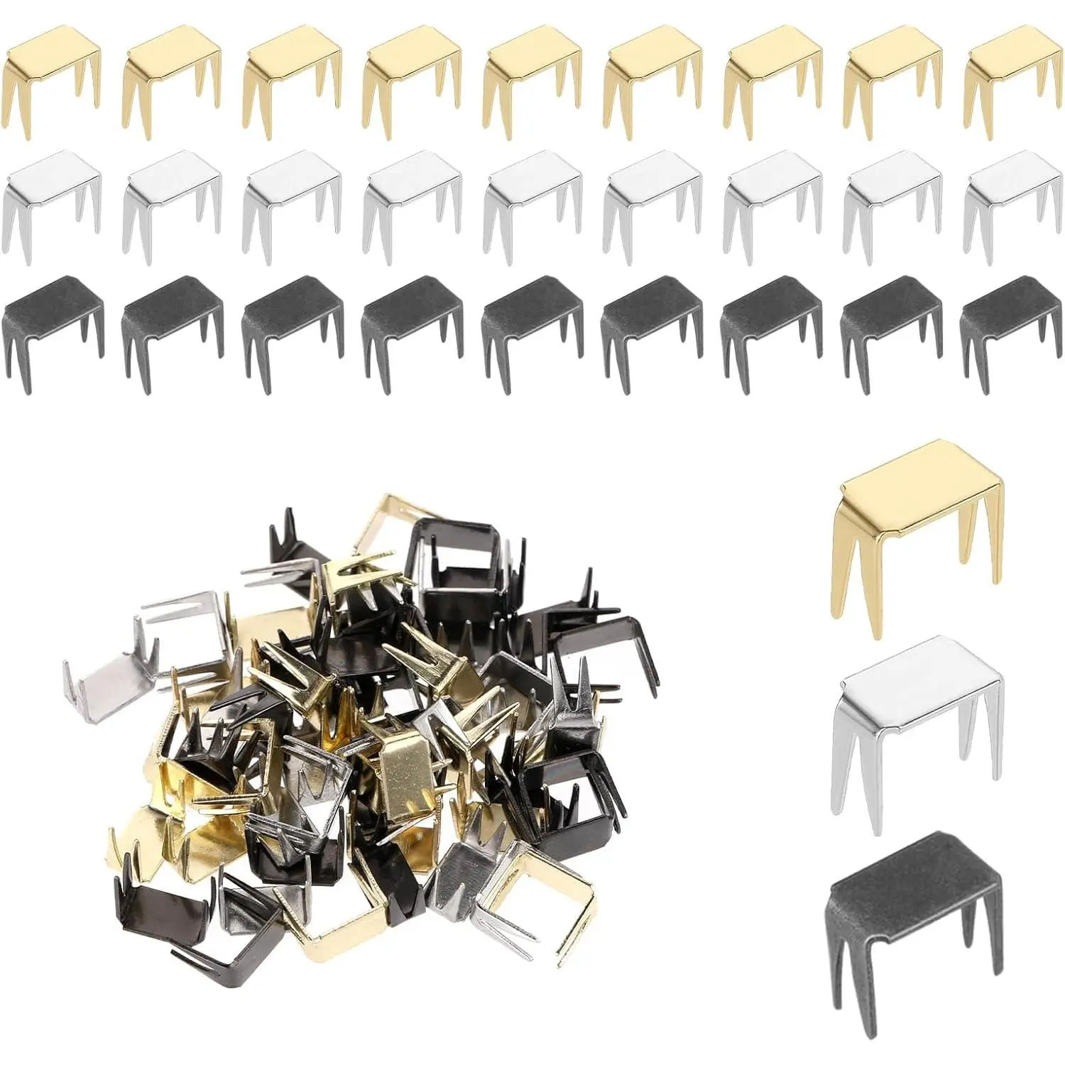 60 count Zipper Stoppers 5 Top & Bottom Zipper Stops Zippers Repair Kits for Bags Coats Jackets