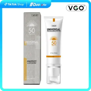 VGO-Universal Tinted Moisturizer SPF 50+ Earthy yellow liquid It can be used as foundation liquid Outdoorfun-A