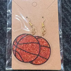 Glitter sports earring