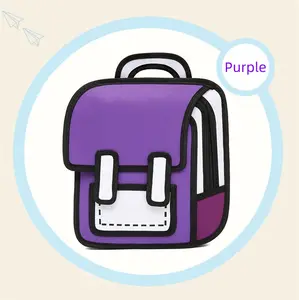 Cute Cartoon Comic Paper Jump Bookbag Fun Weird Bag  Material Unique Design Quirky Style Versatile Use Creative Choice