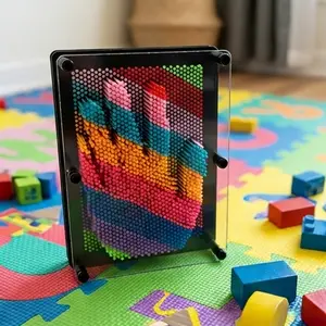 3D Pin Art Set-DIY Plastic Pin Art Board Sensory Sculpture| Birthday Gift and Ideal Gift