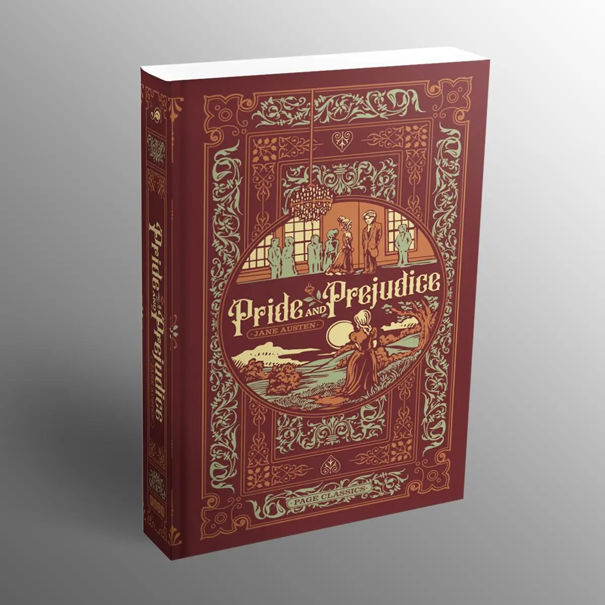 Pride and Prejudice - Jane Austen's Special Edition Deluxe Hardcover England Literature Book, 396 Pages, Regency England Social Class Themes, Wit, Elizabeth Bennet & Mr. Darcy Romance, Transformative Power for Book Enthusiasts, Love Story