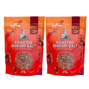 GrandpaKong PREMIUM Roasted Shrimp Salt - 2-PACK SPICY, 100% Real Dry Shrimp, Spicy Flavor, Natural Cambodian Seasoning, Gluten-Free, Perfect for Grilling & Seasoning Seasoning Mix Starter Gift Set