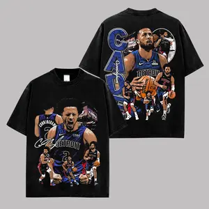 Cade Cunningham Vintage Graphic Tee Premium Cotton Basketball Shirt, Rising Star Playmaker T-Shirt, Pistons Nation Fanclub Streetwear Unisex Tee,  Gift For Basketball Fans