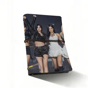 A6 Composition Notebooks, 80 Sheets Thick Paper, Unique Pattern, Tethered Closure, Stage Styling Cover, Ideal for Girls