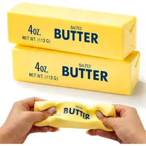 2 PCS Slow Rising Butter Squishy Toys Soft Squeeze Stress Relief for Office and Home Sensory Fidget for Anxiety Relief and Focus Yellow