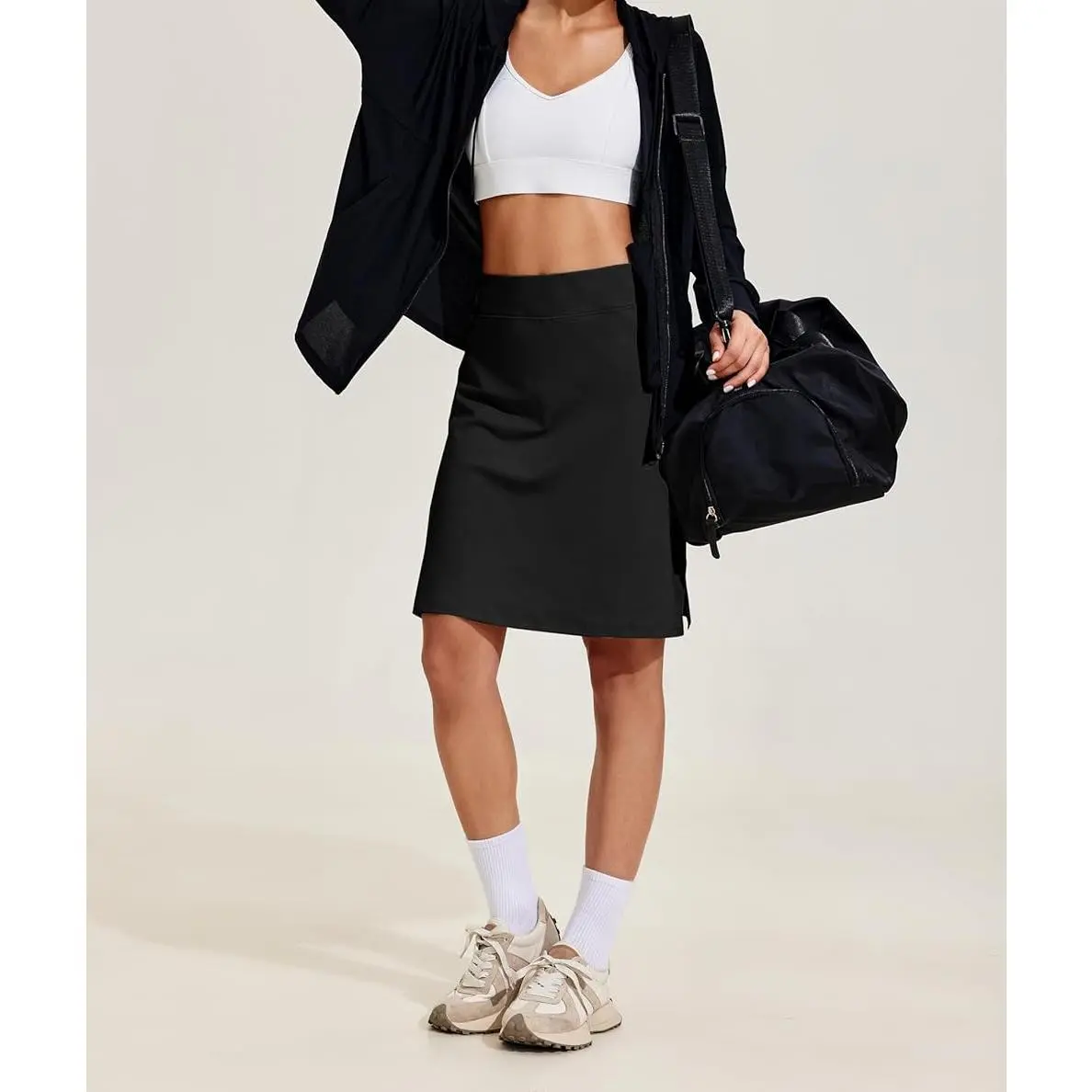 Women's 20" Knee Length Skorts Skirts Athletic Tennis Skorts Long Golf Skirt with Pockets Modest Skirts