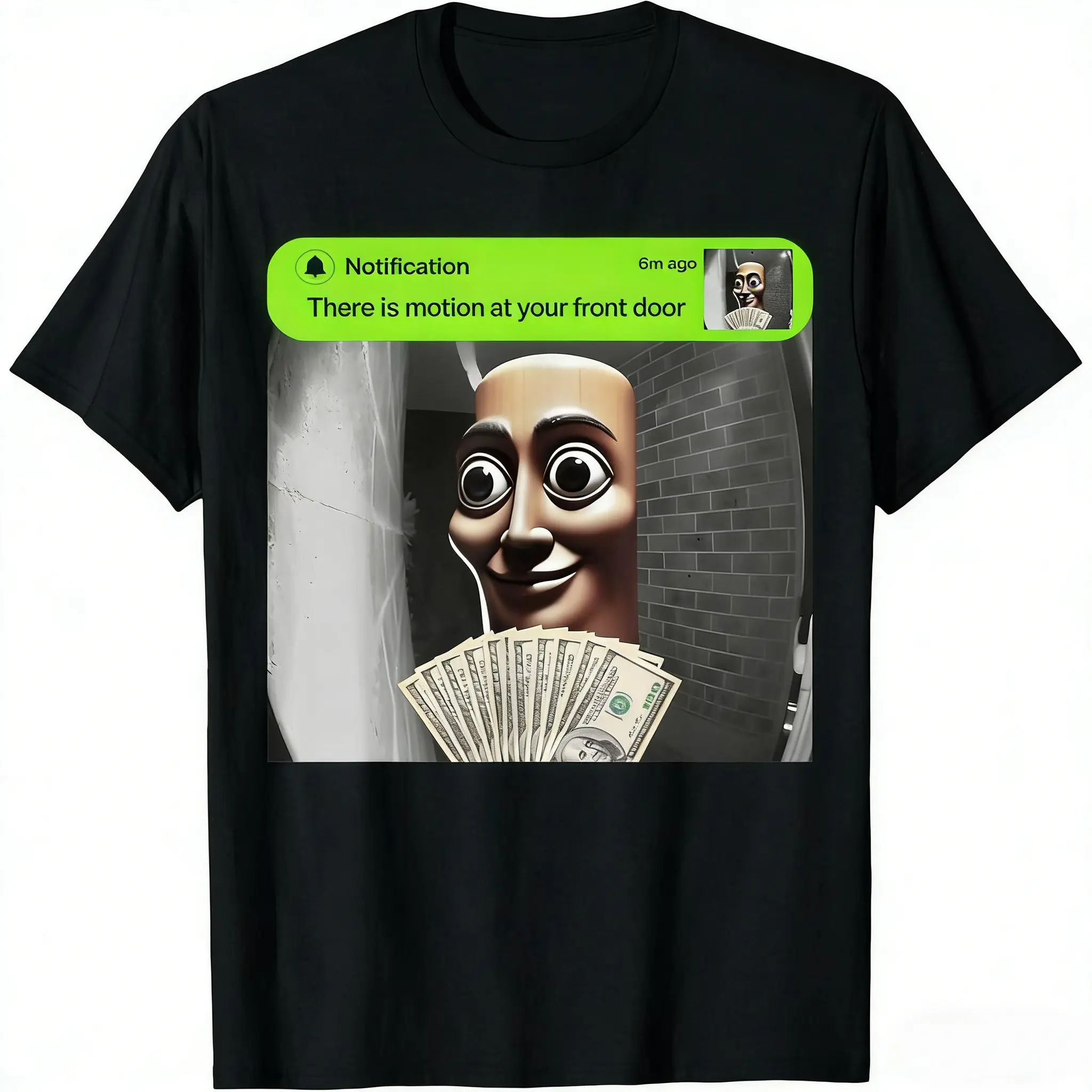 Tung Tung Tung DoorbellMeme Front Door Motion Graphic T-Shirt