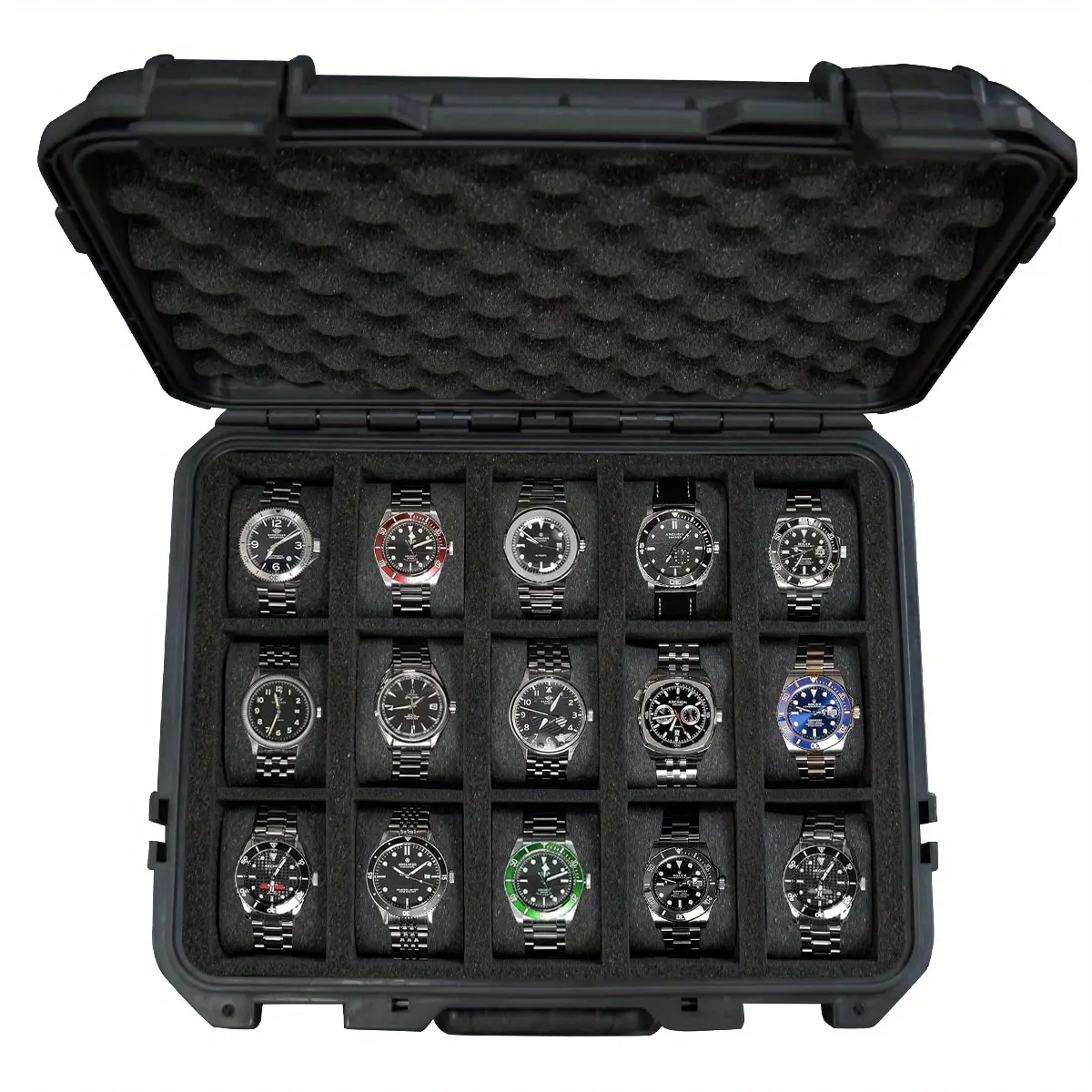 Waterproof Watch Box Collection, Antiques Protection Safe Storage, Sponge-Lined Durable Design, Ideal for Collectors & Gifts, Watch Protector