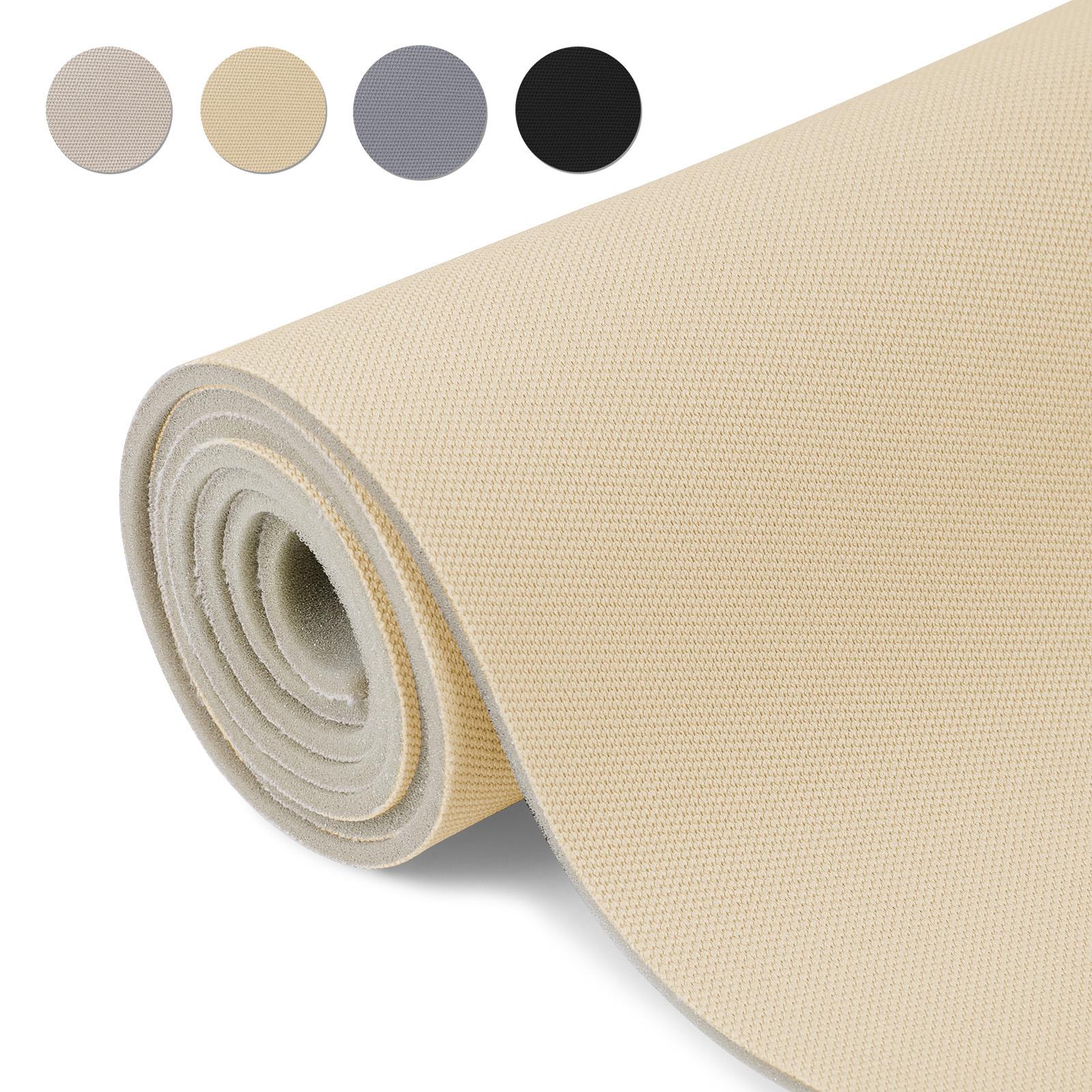 Multi-color Auto Headliner Fabric Auto Roof Repair Upholstery Material –  SYNTHETIC LEATHER FABRIC 60" Flat Knit, 1/8" (3mm)   with  Foam Backed, Sold by the Yard, for Car Roof Liner Repair & Automotive Upholstery ceiling Suede Backing