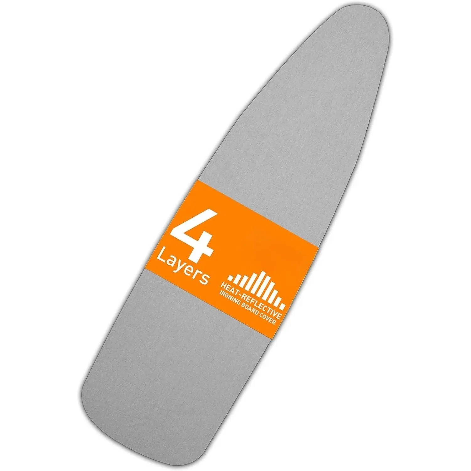 Ironing Board Cover and Pad |       Cover with Padding Standard Size with  Coating |     Heat-Reflective Ironing Board with Elastic Edges Set |     54"x15" Grey