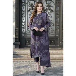 Snowlit Grace by Aabpara Winter Dhanak Dress SLG2