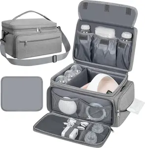 Breast Pump Bag for Spectra S1 S2, with Waterproof Mat & Breast Milk Cooler Compartment, Portable Pumping Bag for Working Moms, Travel Essential Multifunctional Diaper Bag Lightweight Diaper Handbag