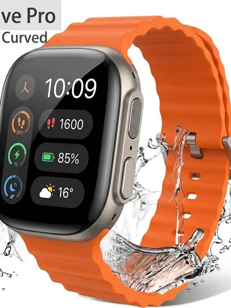 W&O 2.02" Fashion Touch Screen Smart Watch with Answer/MakeCalls/Message Reminder, Multifunctional Fitness Watch with 100+ Sports Modes, DIY Watch Dials, Smart Watches for iPhone/Andriod, Activity Tracker for Men Women
