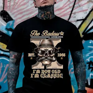 I'm Not Old, I'm Classic Generation Shirt, Est.1970 GenX Flag Custom Year T-shirt For Woman Men