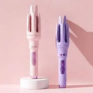 Automatic Hair Curler, 32mm Automatic Curling Iron, No-Skill Curls in 15s, Anti-Tangle, 4 Temperature Settings, Suitable for Curling at Home, Dual Voltage Rotating Curling Iron, Fast Heating and Auto Shut-Off Function, Hair Styler