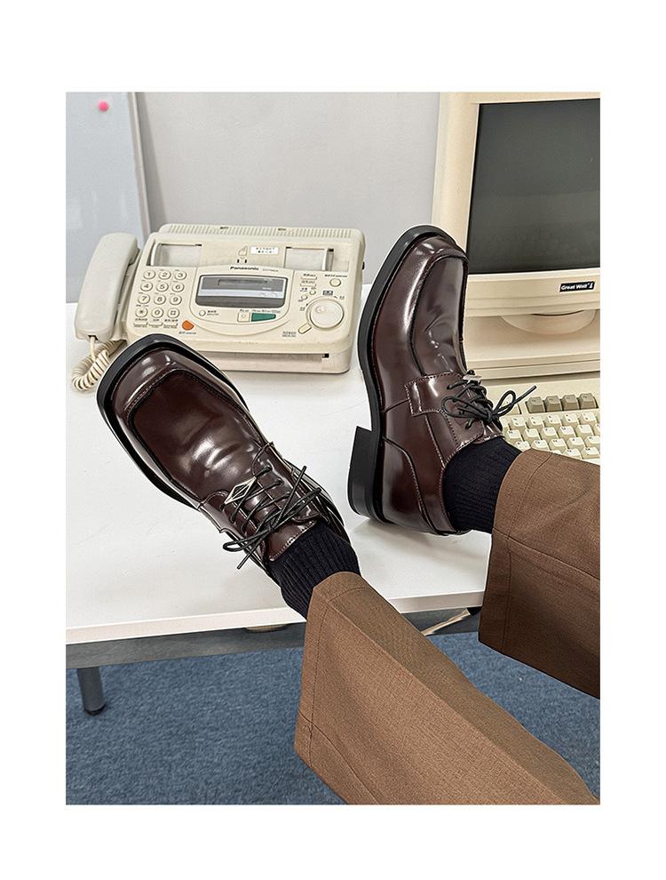 2026 Men's Square Toe Derby Shoes, Niche Trendy Casual Business Formal Shoes, Versatile Dress Shoes for Office & Daily Wear