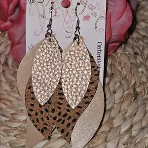 Faux Leather Earrings