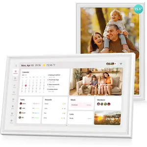 Digital Calendar 15.6 Inch - Smart Chore Chart & Wall Planner, No Subscription Electronic Calendar for Family, Meals, Photo Display, Wall/Desk Mount, Touch Screen, Gifts for Women Men, Gifts for Mom